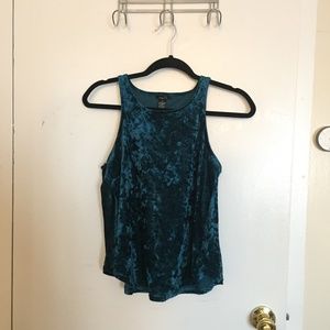 Rue 21 Turquoise Velour Sleeveless Top Size M
